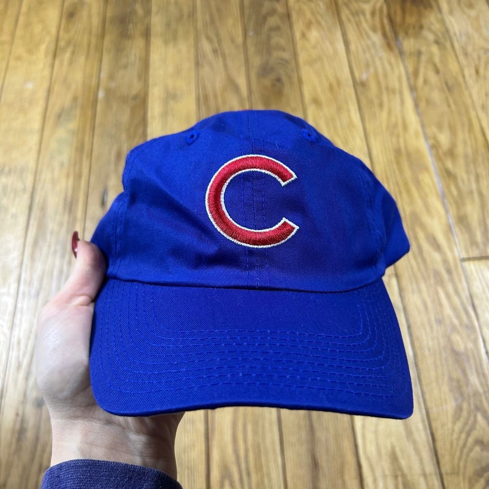 Vintage Chicago Cubs Royal Blue Embroidered C‎ Logo Snapback Baseball Cap Hat